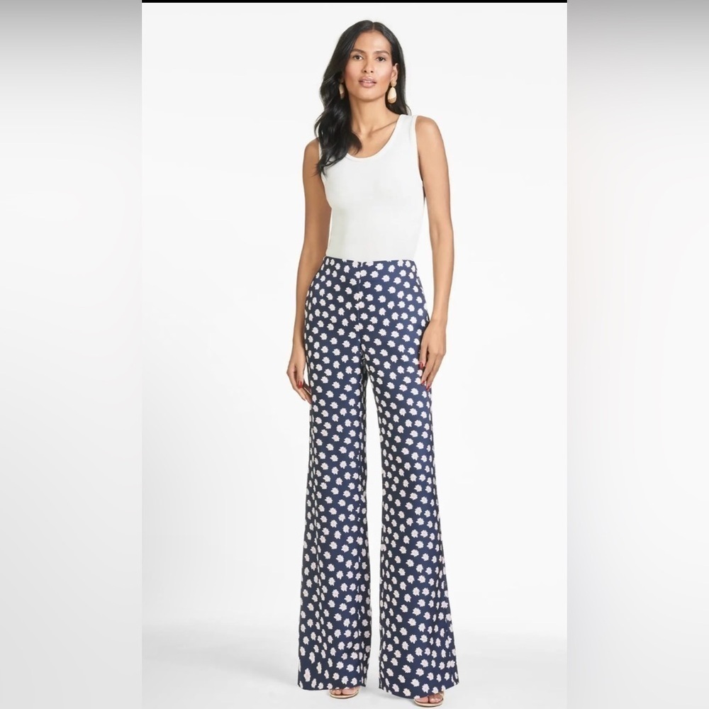Sachin & Babi Lana Pant Blue/Pink Ikat Floral - Size 4